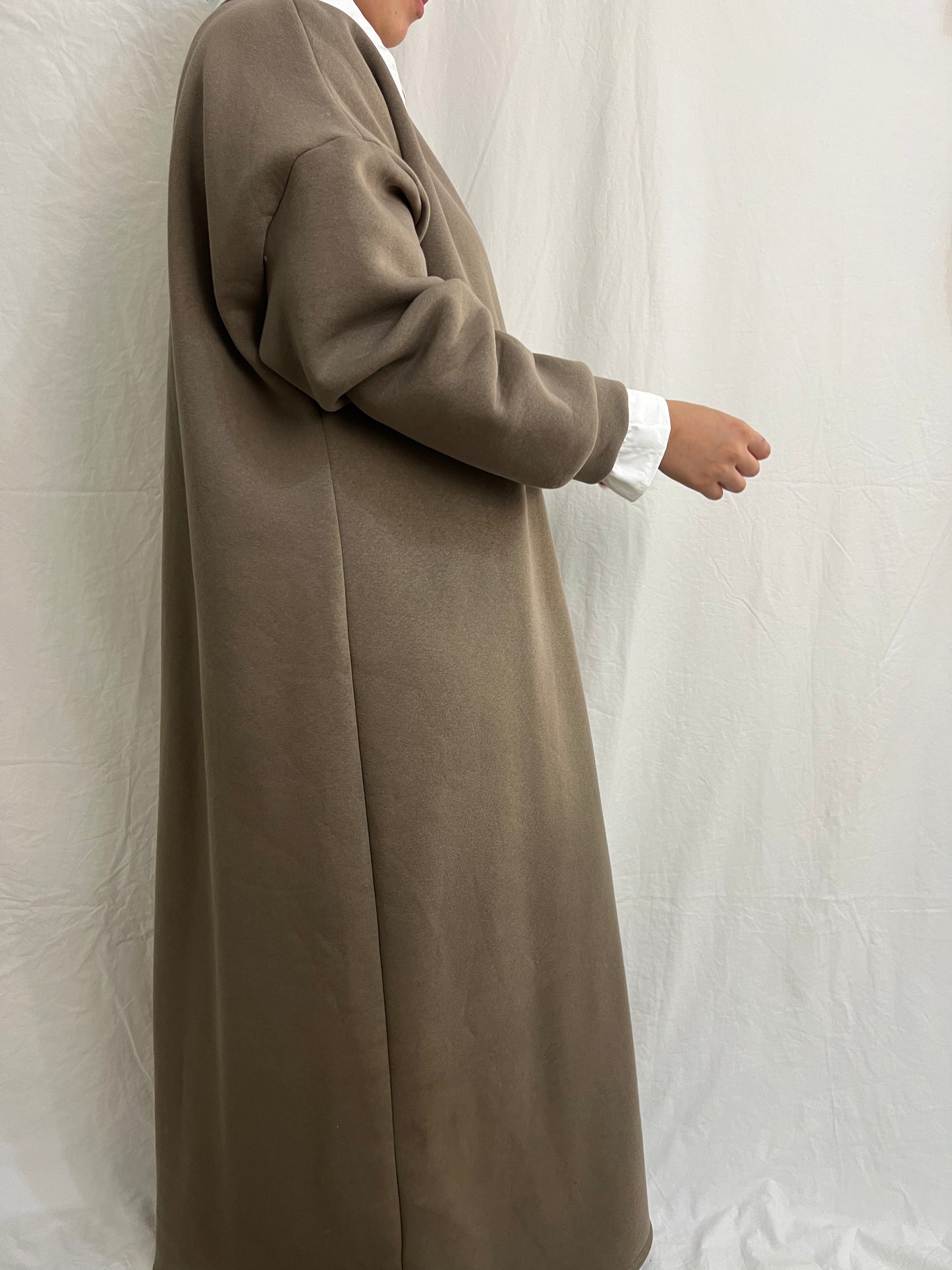 Sudadera vestido con camisa integrada